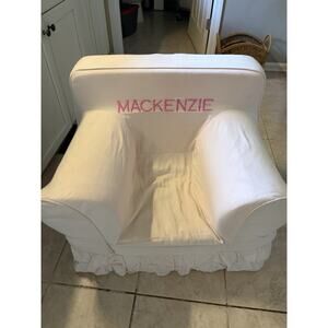 Pottery Barn Oversized Chair Pink Slipcover Only READ